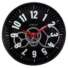 36cm NeXtime Modern Gear Metal Wall Clock